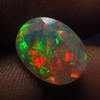 9x11.5 mm - Trully High Grade Quality - Welo ETHIOPIAN OPAL - Oval Faceted Stone Amazing Gorgeous Green Orange Fire